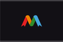 Media Letter M Colorful Logo Design Vector Screenshot 2