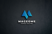 Geometric Mountain and Letter M Logo Screenshot 1