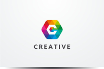Letter C Hexagon Colorful Logo Design Vector v08 Screenshot 1