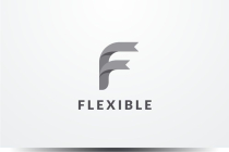 Flexible Letter F Ribbon Logo Design Vector Screenshot 3