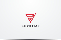 Supreme Letter S Triangle Logo Design Vector v06 Screenshot 1