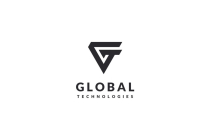 Global Tech Initial Letter G GT Logo Design Vector Screenshot 3