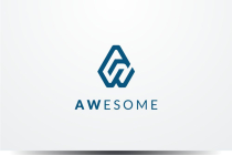 Awesome Initial Letter AW Logo Design Vector Screenshot 1