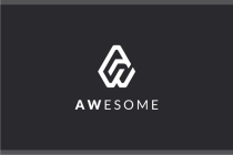 Awesome Initial Letter AW Logo Design Vector Screenshot 2