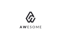 Awesome Initial Letter AW Logo Design Vector Screenshot 3