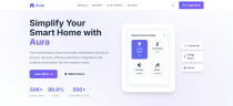 Aura - Smart Home Landing Page Template  Screenshot 6