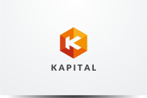 Letter K Hexagon Geometric Logo Design Vector Screenshot 1