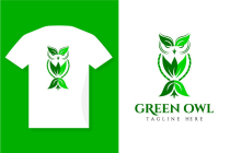 Green Leaf Owl Logo Design Screenshot 2