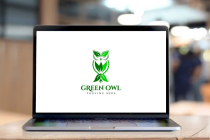 Green Leaf Owl Logo Design Screenshot 3