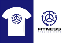 Triple Fitness Equipment Logo Design Barbell Logo Screenshot 2