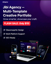 Jibi Agency - Creative Portfolio Template Screenshot 2