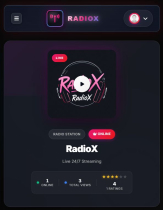 RadioX - Radio Streaming PHP Script Screenshot 1