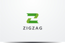 Zig Zag Letter Z Ribbon Logo Design Vector Screenshot 1