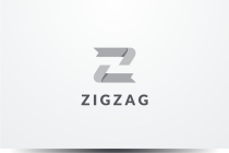 Zig Zag Letter Z Ribbon Logo Design Vector Screenshot 3