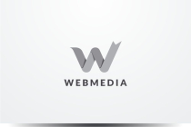 Web Media Letter W Ribbon Logo Design Vector Screenshot 3