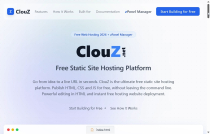 ClouZ - Static Site Hosting Platform Screenshot 1