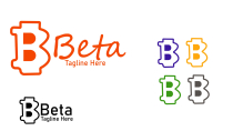  Modern Orange Crypto and Letter B Logo Design Screenshot 1