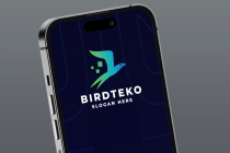 Abstract Digital Bird Logo Screenshot 3