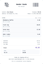 Receipt Studio POS Invoice HTML Templates Screenshot 9