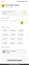 Barbershop Booking Flutter UI Kit Screenshot 3