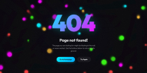 Cyberpunk Neon 404 Page Screenshot 1