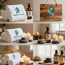 SereniFlow Massage Logo Template  Screenshot 2