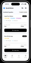 QuickWater - Complete Water Delivery Marketplace Screenshot 2