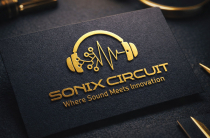 Sonix Circuit – Futuristic Audio Tech Logo Screenshot 4