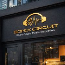 Sonix Circuit – Futuristic Audio Tech Logo Screenshot 5